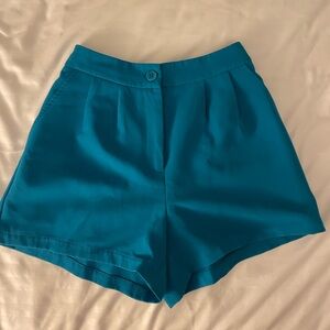 Teal Women's Trouser Shorts
